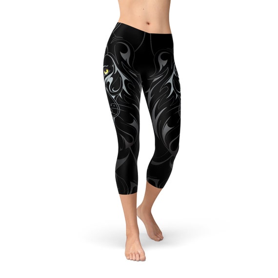 Lion King Capri Leggings for Women Mid Rise Black Capri Yoga Pants With  Lion Head Print Perfect Short Leggings / Cropped Pants for Running -   Canada