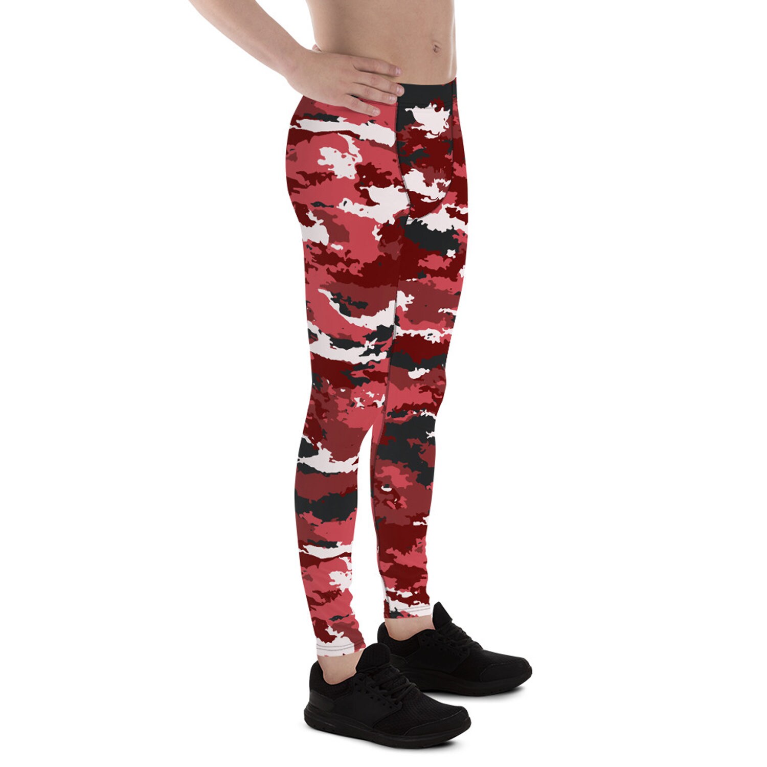 Red Camo Leggings for Men Army 