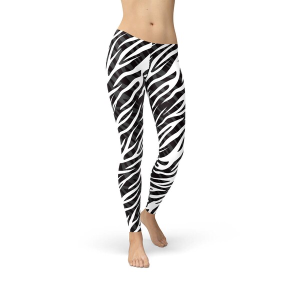 zebra flared leggings