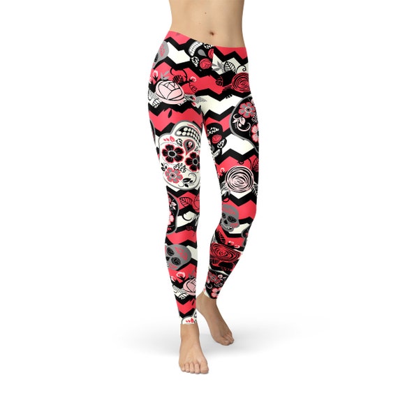 Sugar Skull Yoga Leggings Sugar Skull 