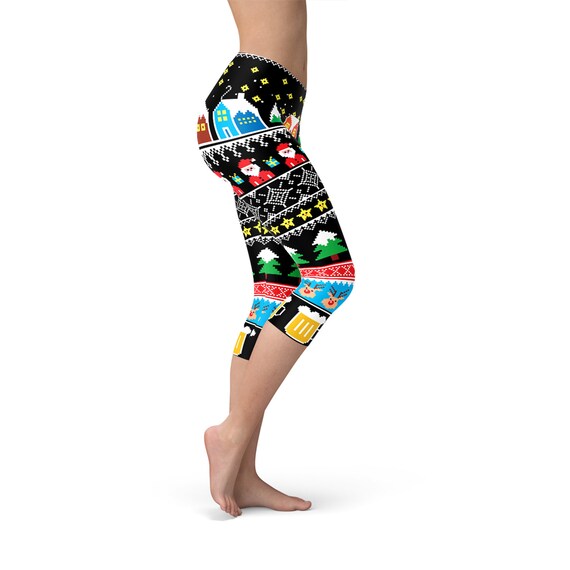 Christmas Capri Leggings Christmas 