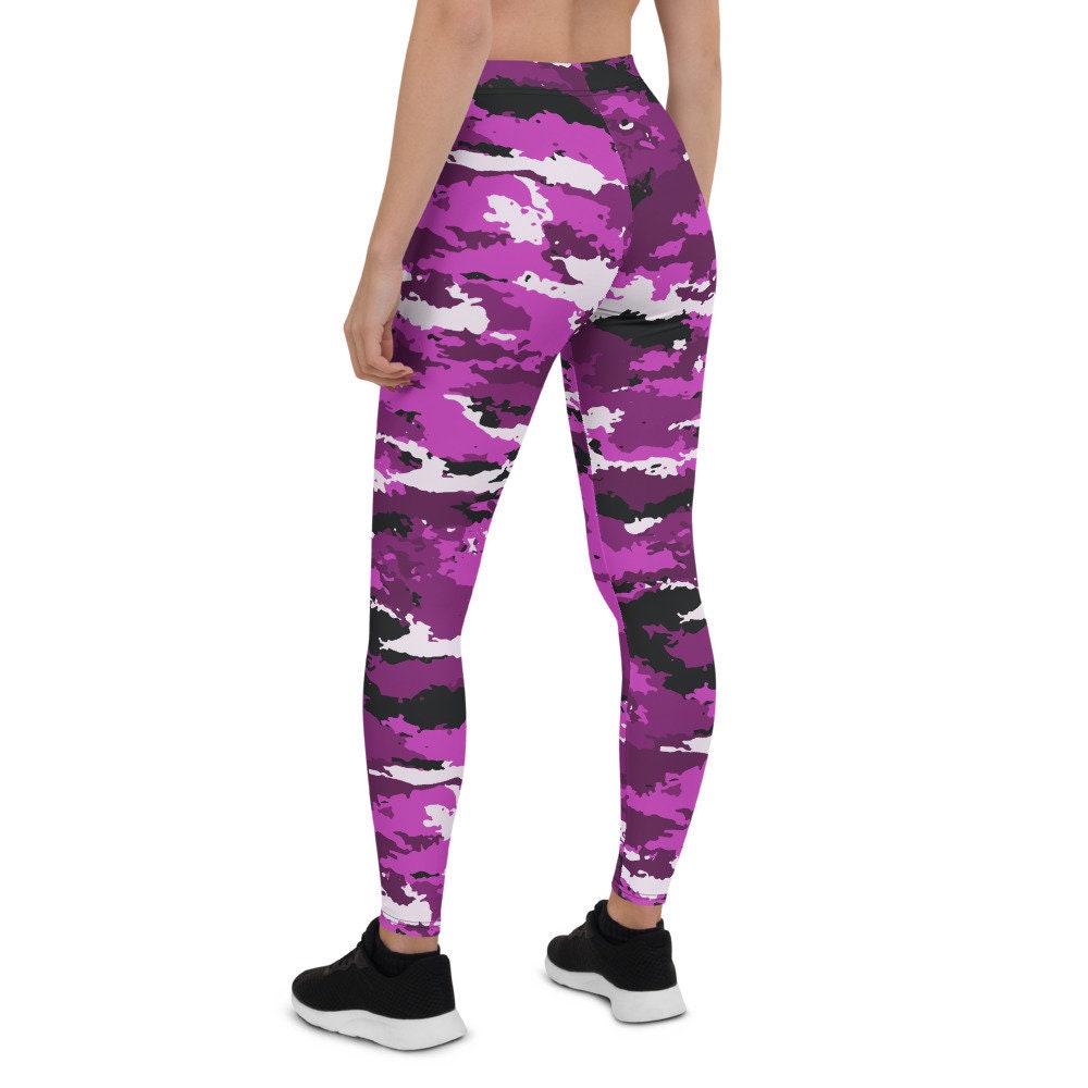 Pink and Purple Camo Leggings for Women Army Camouflage | Etsy