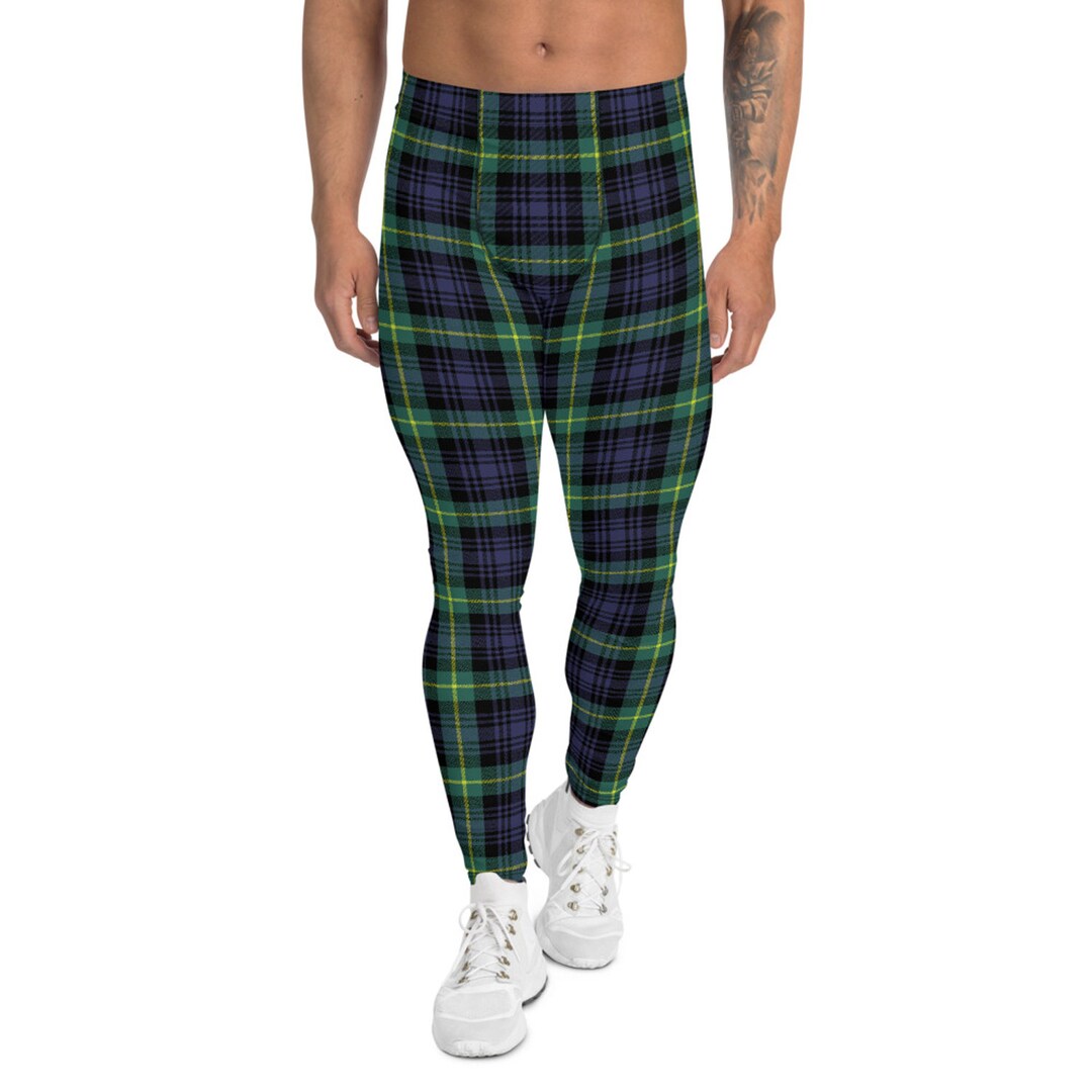 Multicolor Plaid Tartan Men's Leggings