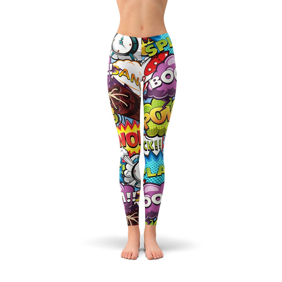 Comic Print Leggings Comic Book Leggings Comic Book Workout Etsy