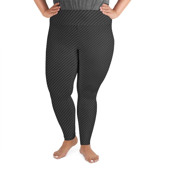 Carbon Fiber Plus Size Leggings for Women High Waisted Pants W/ High  Performance Print Non See Through Perfect for Yoga, Running and Workout 