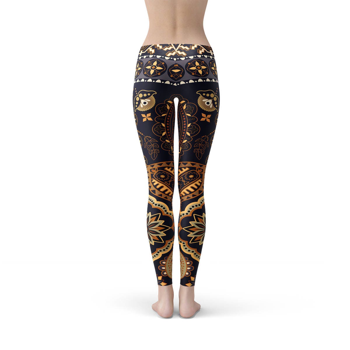 Colorful Jigsaw Leggings Mid Waisted Pants with Color Jig Saw Puzzle  Pattern Print