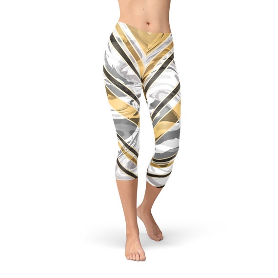 Striped Printed Moisture Wicking Yoga Pants Leggings Sexy Hip