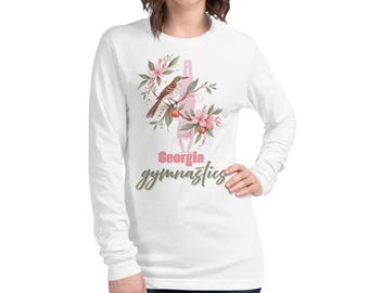 Camiseta de gimnasia de manga larga, Gimnasia de Georgia 2026, Camiseta de gimnasia inspirada en Leo, Camiseta de competición, Regalo para mamás de gimnasia, Camiseta para regionales, Camiseta para nacionales