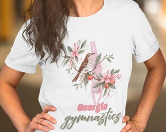 Camiseta de gimnasia, camiseta de gimnasia de Georgia 2026, camiseta de competición inspirada en Leo, regalo para mamás de gimnasia, camiseta para el campeonato nacional, camiseta para el campeonato regional, para niña