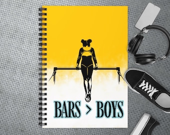 Cuaderno de gimnasta/Diario de práctica de barras asimétricas, edición amarillo amanecer