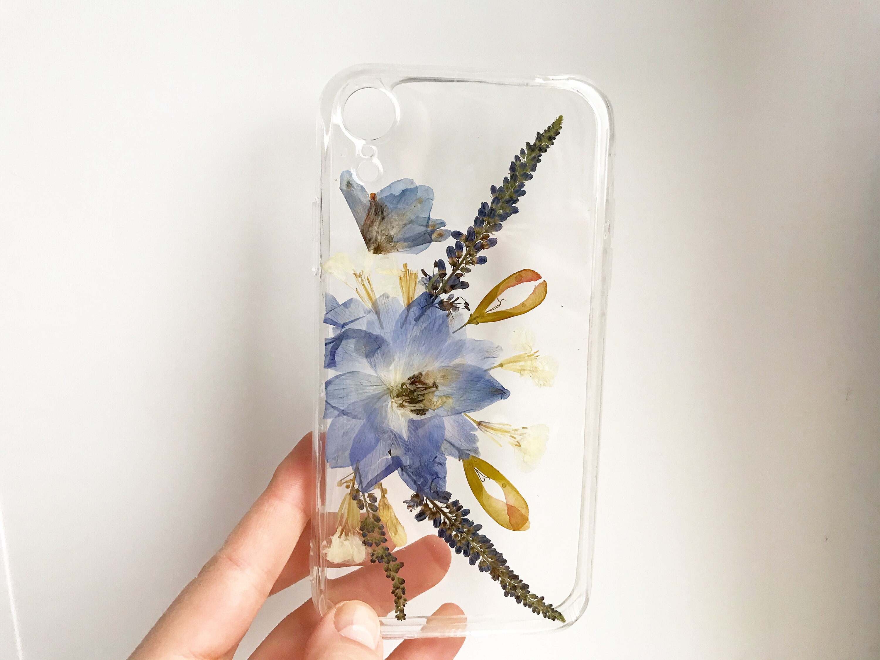 Pressed Flower Phone Case Aesthetic Smartphone Cover Kawaii Etsy