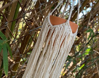 Macrame Plant Hanger with Pot / Small Terra Cotta Pot / Boho Decor / Home Decor / Patio Decor /Plants / Gardening / Macrame