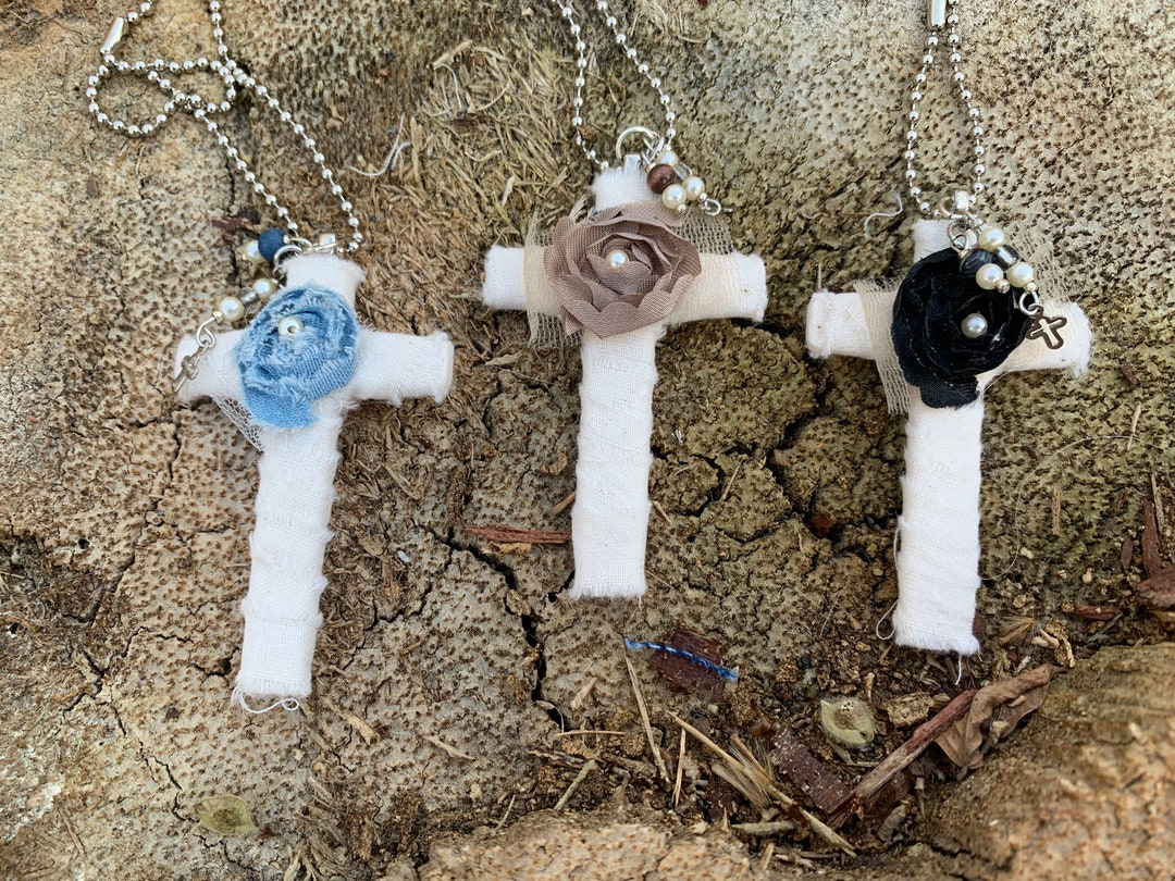 Rear View Mirror Cross Shabby Chic Cross Car Accessories Etsy