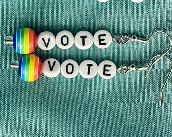 Vote Earrings - Shipping Included. 50% goes to support Stacey Abrams!
