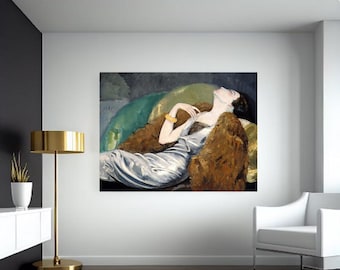 Giclée Fine Art Print; "Woman On A Sofa" By Kees van Dongen; Fine Art Print; Giclée Print; Fauvism Print; Fauvism Art Print; Fauvism Art