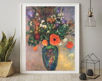 Giclée Fine Art Print; "Flowers In A Vase" By Odilon Redon; Fine Art Print; Giclée Print; Odilon Redon Art; Odilon Redon Print; Symbolism