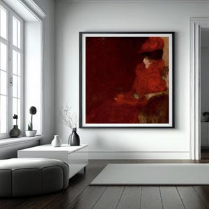 Giclée Fine Art Print &quot;Woman In An Armchair&quot; By Gustav Klimt; Fine Art Print; Giclée Print; Gustav Klimt Art Print; Gustav Klimt Art; Klimt