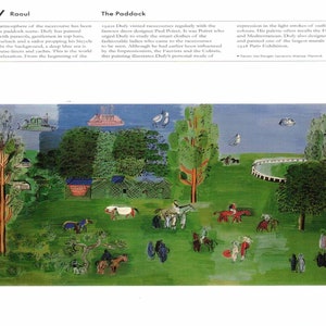 Raoul Dufy: “The Paddock&quot;, Extremely Rare Original Bookplate Print, Painting Circa 1926. Modern Art Print; Modern Art; Realism Art Print