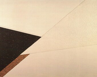Carl Buchheister: “Diagonal Composition r533", Extremely Rare Vintage Bookplate Print, Painting Circa 1933. Abstract Art Print; Modern Art