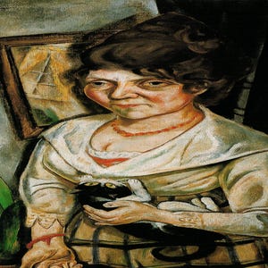 Max Beckmann: “Portrait Of A Woman&quot;, Extremely Rare Vintage Bookplate Print, Painting Circa 1920. Expressionism Art; Expressionism Art Print