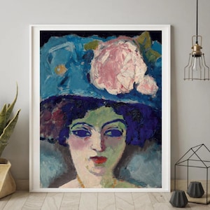 Giclée Fine Art Print &quot;Femme Au Chapeau Fleuri (Woman With Flowered Hat)&quot; By Kees van Dongen. Extremely Rare Print; Giclee Fine Art Print