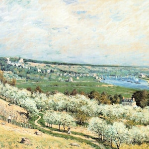 Alfred Sisley: &quot;Terrace At Saint-Germain&quot;, Extremely Rare Original Bookplate Print, Painting Circa 1899. Impressionism; Alfred Sisley Art