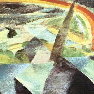 Robert Delaunay: “View Of Paris, Notre-Dame&quot;, Extremely Rare Vintage Bookplate Print, Painting Circa 1913. Abstract Art; Modern Art Print