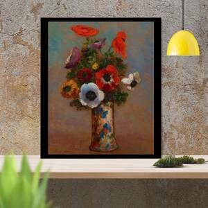 Giclée Fine Art Print; &quot;Still Life With Anemones&quot; By Odilon Redon; Fine Art Print; Giclée Print; Odilon Redon Art; Odilon Redon Print