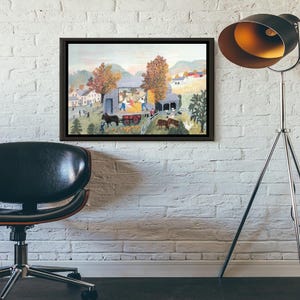Giclée Fine Art Print; &quot;Pumpkins&quot; By Grandma Moses; Fine Art Print; Giclée Print; Grandma Moses Art; Americana Art; Americana Art Print