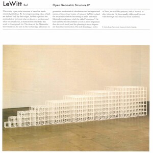 Sol LeWitt: “Open Geometric Structure IV", Extremely Rare Original Bookplate Print, Mixed Media Circa 1990. Contemporary Art; Modern