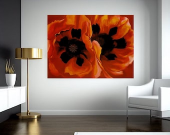 Lámina Giclée de Bellas Artes; "Amapolas Orientales" de Georgia O'Keeffe; Lámina Giclée; Georgia O'Keeffe; Arte O'Keeffe; Arte Modernista
