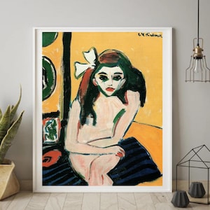 Giclée Fine Art Print; &quot;Marcella&quot; By Ernst Ludwig Kirchner; Fine Art Print; Giclée Print; German Expressionism Art; Expressionism Art Print