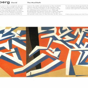 David Bomberg: “The Mud Bath&quot;, Extremely Rare Original Bookplate Print, Painting Circa 1914. Abstract; Abstract Art; Abstract Art Print
