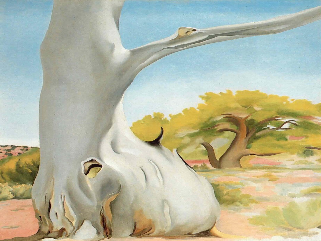 Georgia Okeeffe: dead Cottonwood Tree, Extremely Rare Vintage Bookplate ...