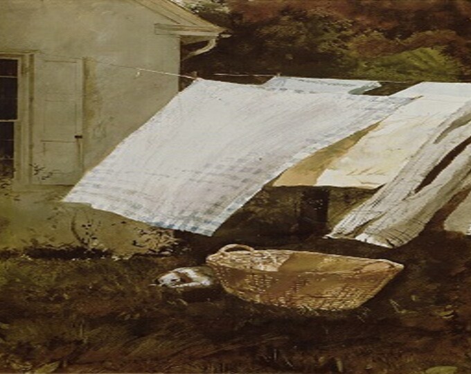 Andrew Wyeth light Wash, Very Rare Original, New Bookplate Print