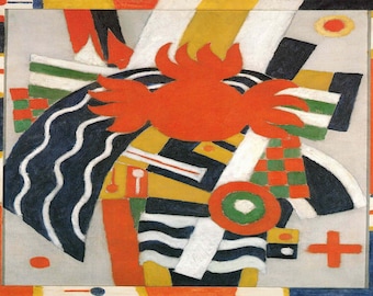Marsden Hartley: “The Aero", Extremely Rare Original Bookplate Print, Painting Circa 1914. Abstract Art; Modern Art; Abstract Art Print