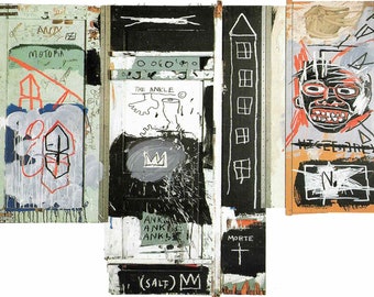 Jean-Michele B.: “Portrait Of The Artist As A Young Derelict", Extremely Rare Original Bookplate Print, Painting Circa 1982. Basquiat