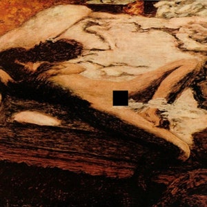Pierre Bonnard: &quot;L’Indolente (The Indolent)&quot;, Extremely Rare Vintage Bookplate Print, Painting Circa 1899. Pierre Bonnard Art; Mature