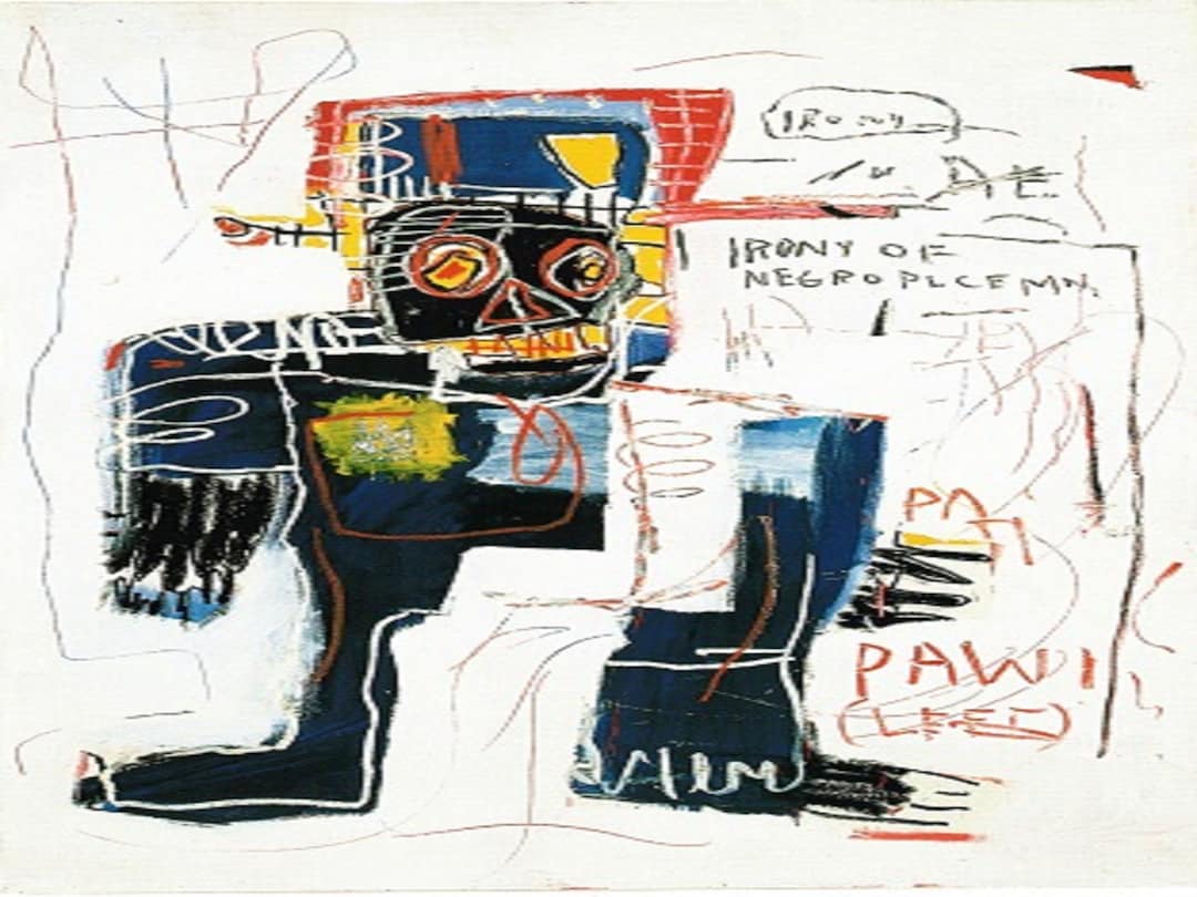 Jeanmichel Basquiat irony of the Negro Policeman, Extremely Rare