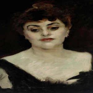John Singer Sargent: &quot;Alice Sidonie Vandenburg&quot;, Extremely Rare Vintage Bookplate Print, Painting Circa 1894. Sargent Art; Sargent Portraits