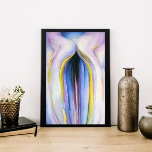 Giclée Fine Art Print; &quot;Gray Line With Black, Blue And Yellow&quot; By Georgia O&#39;Keeffe; Fine Art Print; Giclée Print; Georgia O&#39;Keeffe Art Print