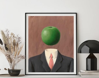Impresión artística Giclée; "La idea" de René Magritte; Impresión artística; Impresión Giclée; Arte surrealista; Impresión artística surrealista; Impresión artística moderna