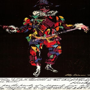 LeRoy Neiman: “Harlequin&quot;, Extremely Rare Vintage Bookplate Print, Painting Circa 1971. LeRoy Neiman Art; LeRoy Neiman Art Print