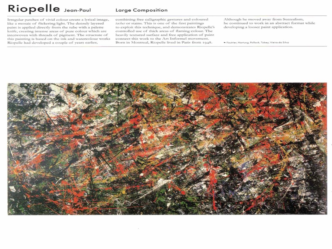 J Ripoll Jean-paul Riopelle: “large Composition