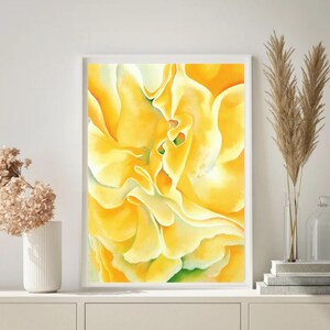 Giclée Fine Art Print; &quot;Yellow Sweet Peas&quot; By Georgia O&#39;Keeffe; Fine Art Print; Giclée Print; Georgia O&#39;Keeffe Art Print; Symbolism Art