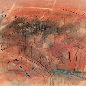 Imi Knoebel: “Untitled, 1984&quot;, Extremely Rare Vintage Bookplate Print, Painting Circa 1984.  Modern Art Print; Abstract Art