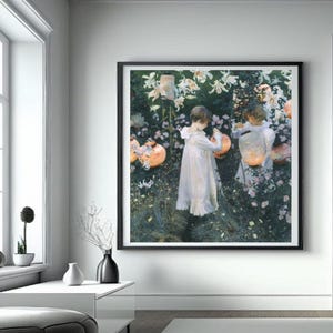Giclée Fine Art Print; &quot;Carnation, Lily, Lily, Rose&quot; By John Singer Sargent; Fine Art Print; Giclée Print; John Singer Sargent Art Print