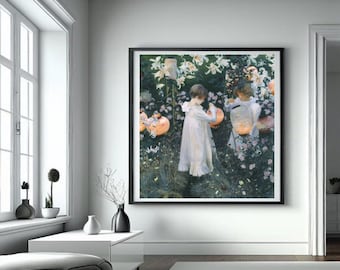 Giclée Fine Art Print; "Carnation, Lily, Lily, Rose" By John Singer Sargent; Fine Art Print; Giclée Print; John Singer Sargent Art Print
