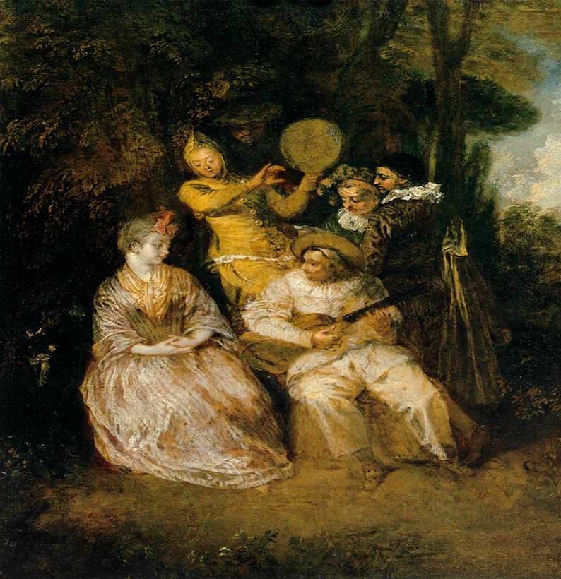 Watteau Back Rococo Antoine Watteau: