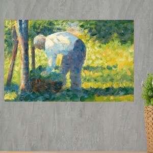 Giclée Fine Art Print; &quot;The Gardener&quot; By Georges Seurat; Fine Art Print; Giclée Print; Impressionism Art; Floral Art; Impressionist